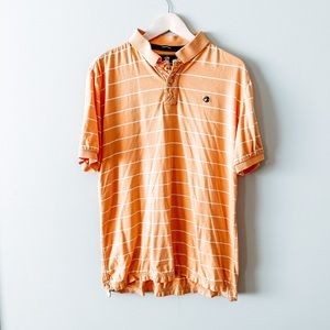 men’s vintage duck head yellow striped polo